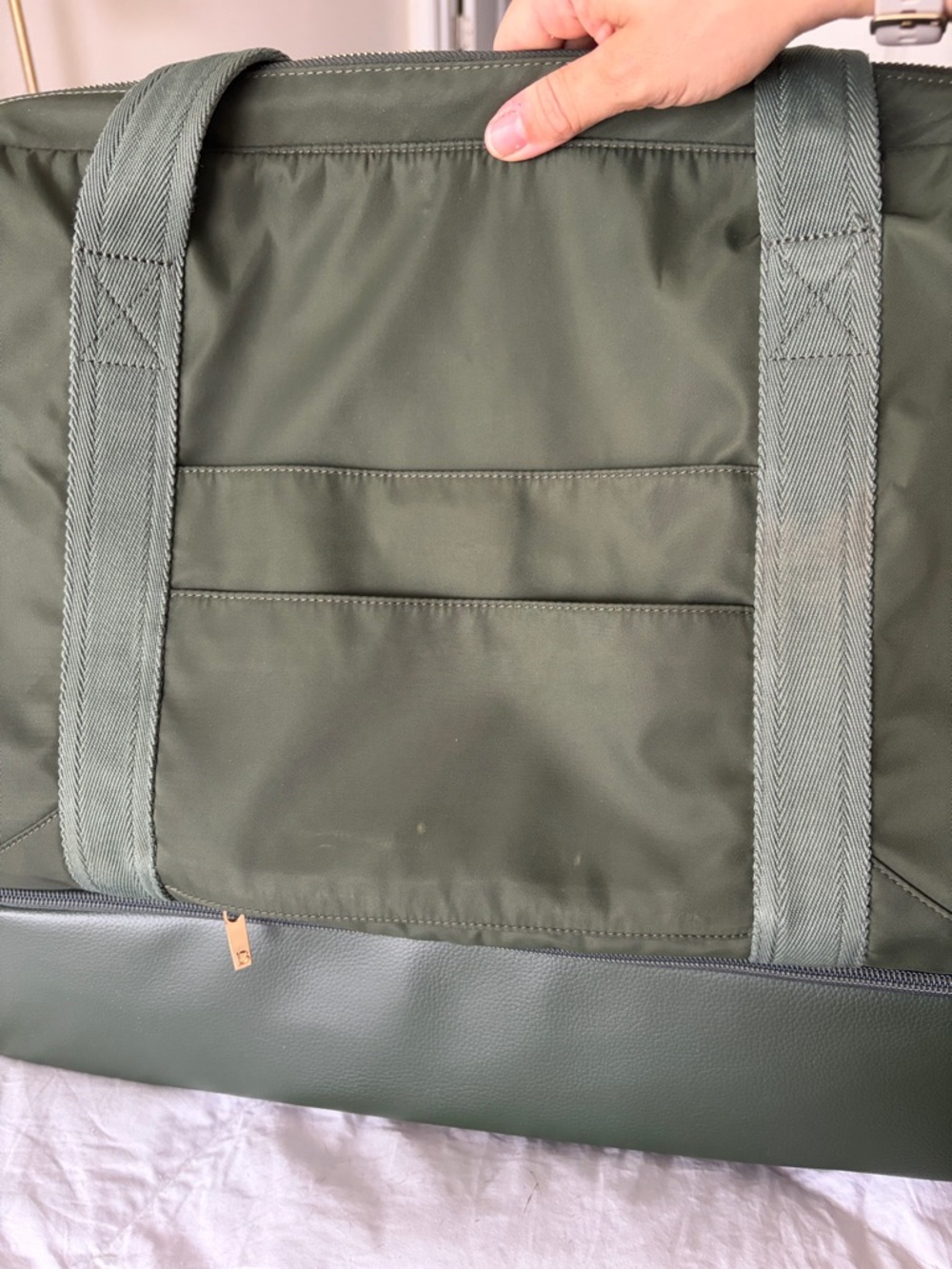 Buffbunny Olive Green Game Changer Duffel with Gold Hardware - Picture 11 of 11
